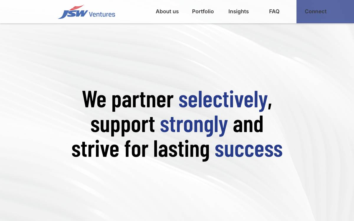 JSW Ventures website preview