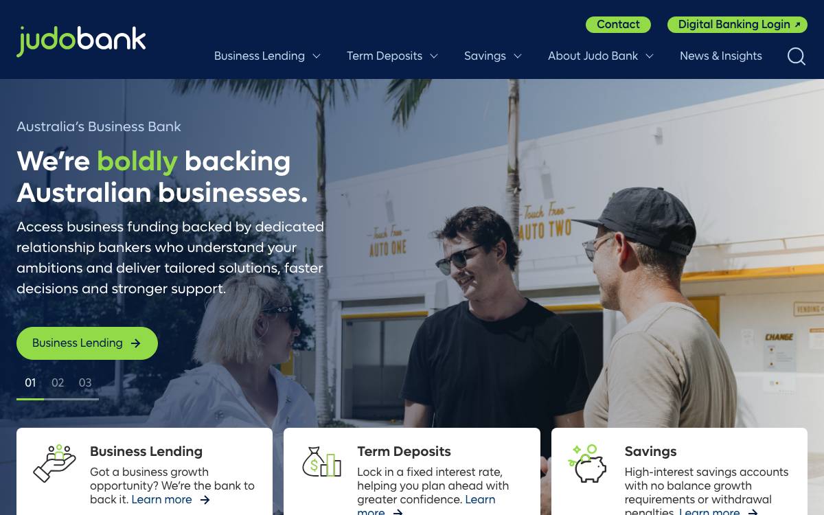 Judo Bank website preview