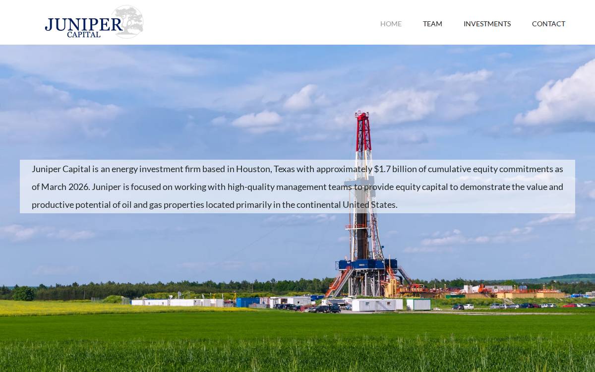 Juniper Capital website preview