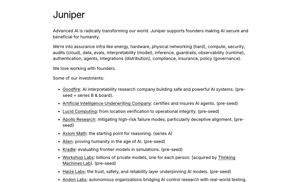 Juniper Ventures Management, Llc website preview