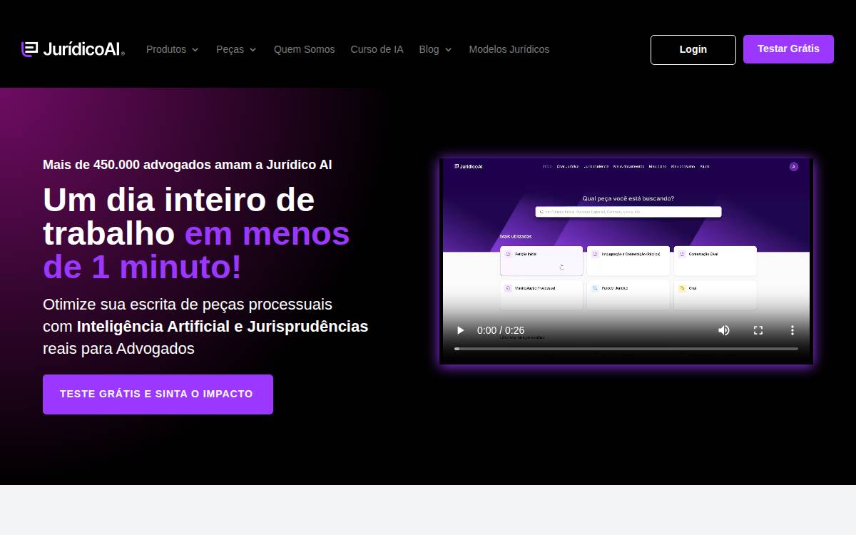 Jurídico AI website preview