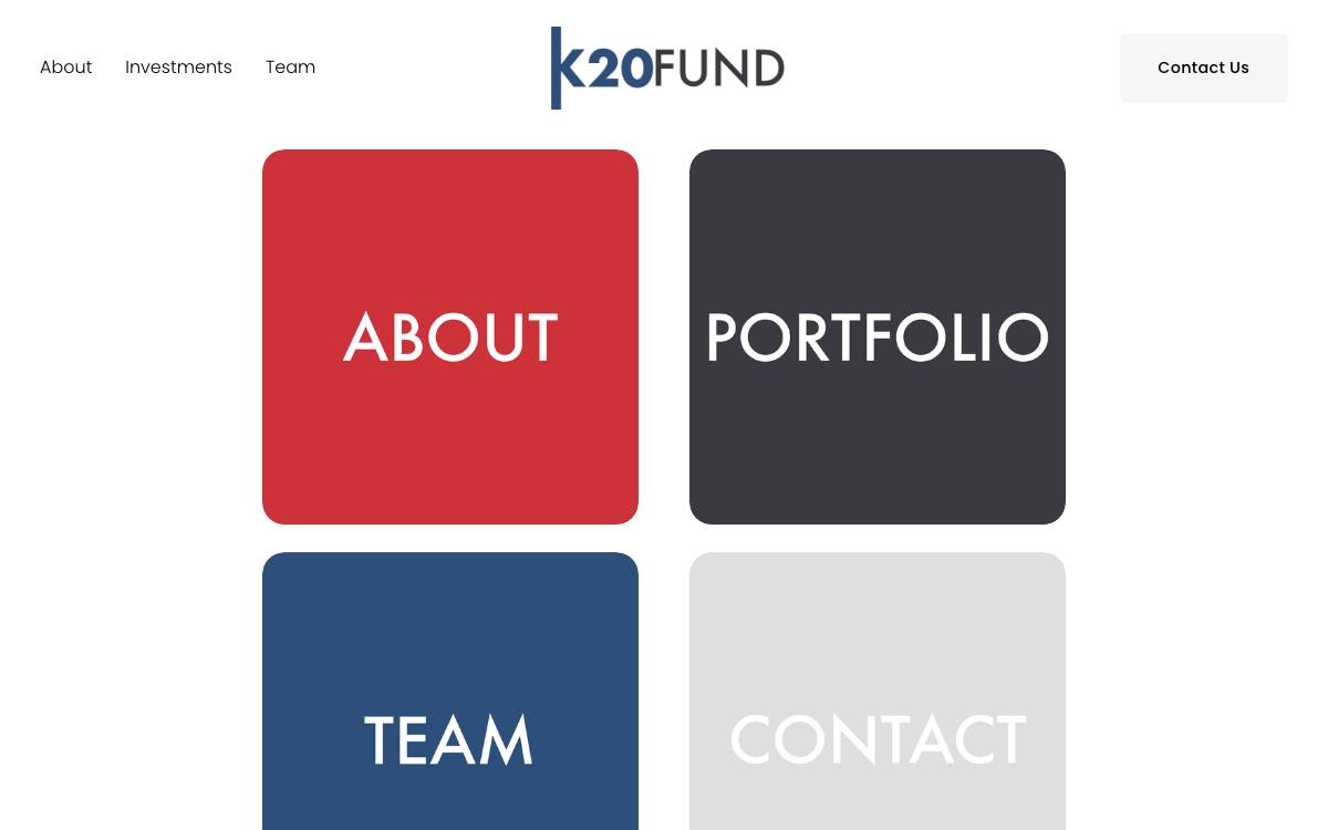 K20 Fund website preview
