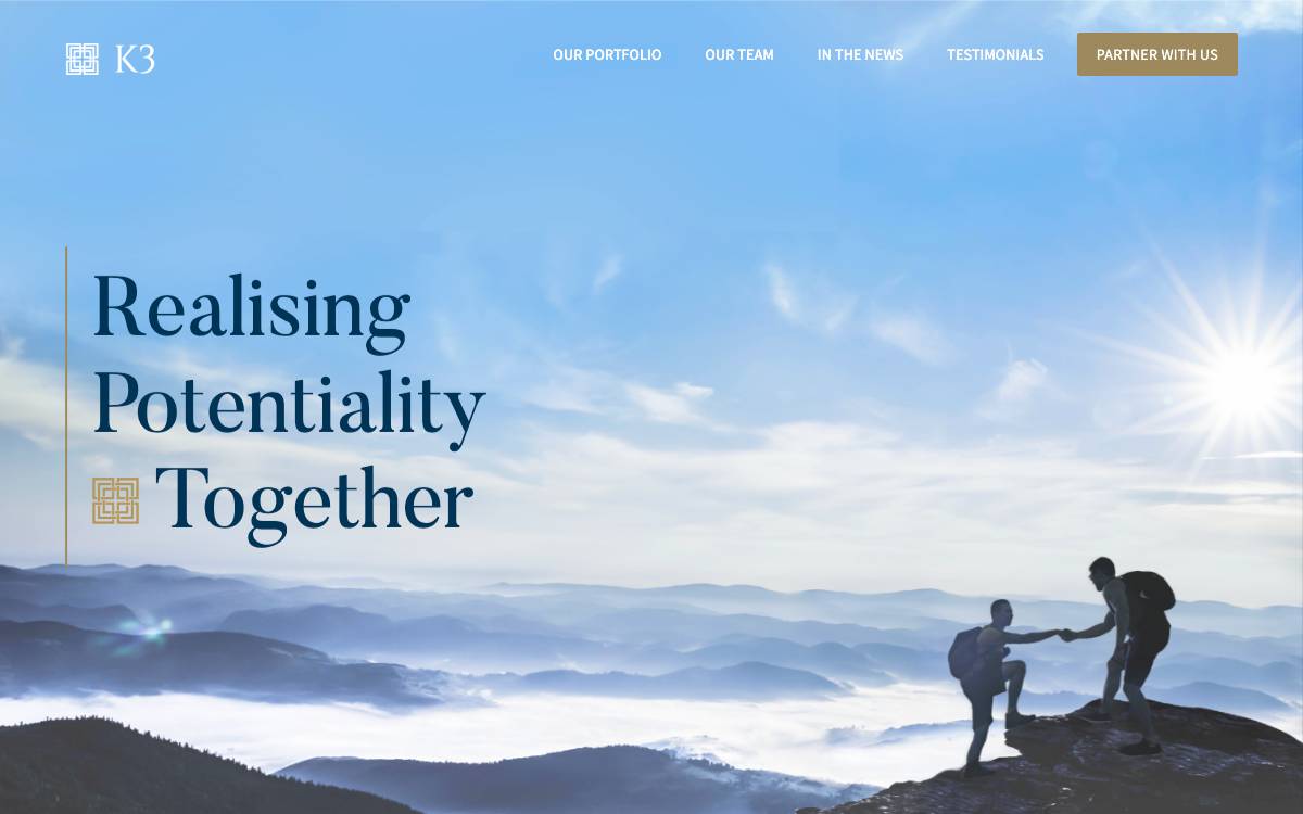 K3 Ventures website preview