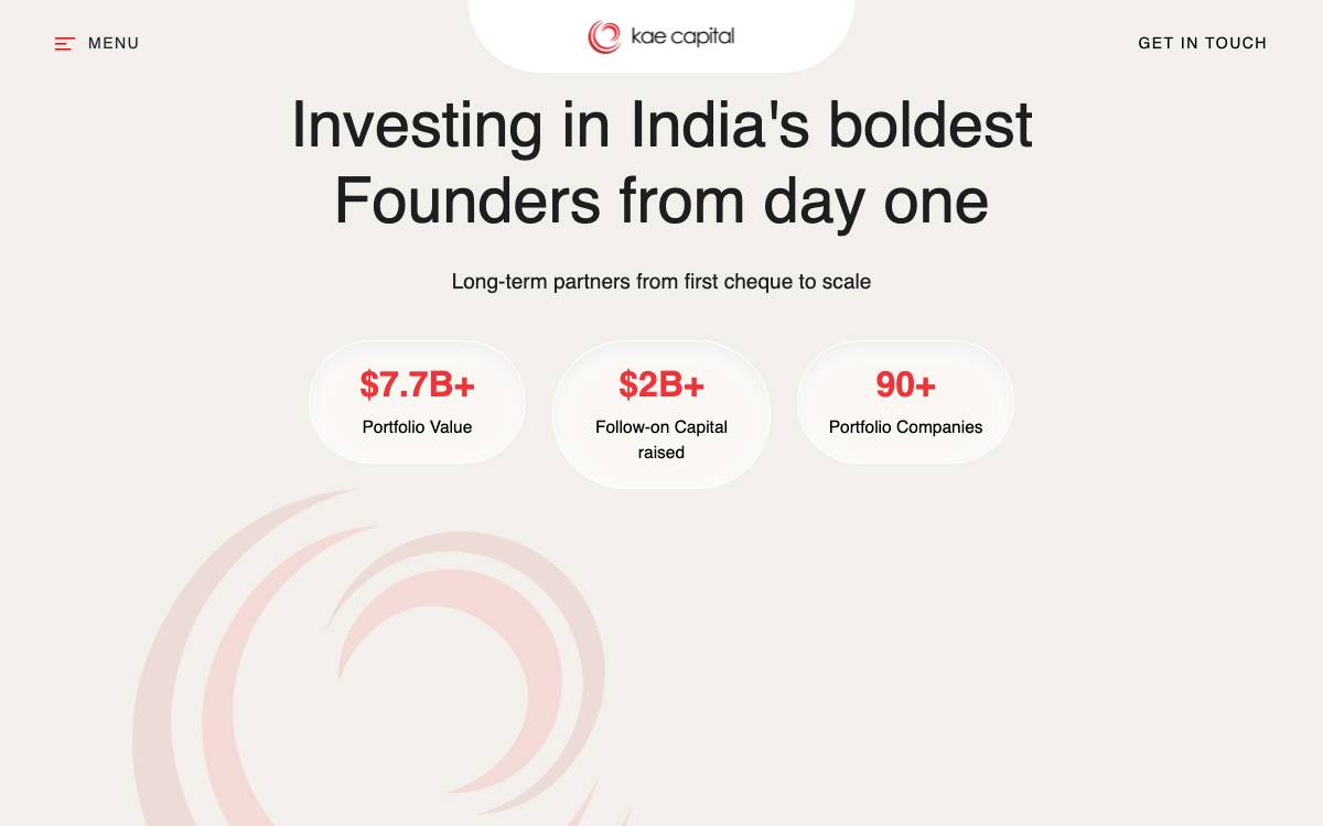 Kae Capital website preview
