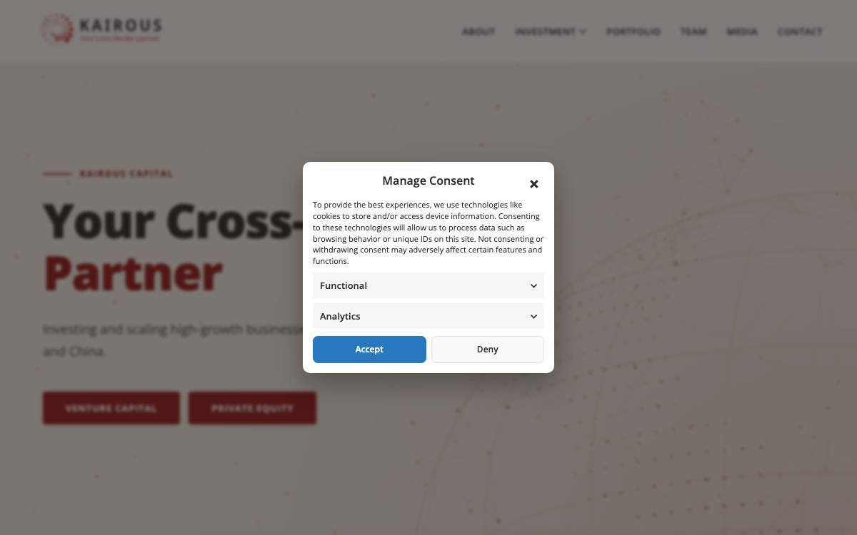 Kairous Capital website preview