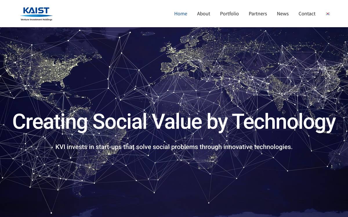 Kaist Venture Investment Holdings website preview