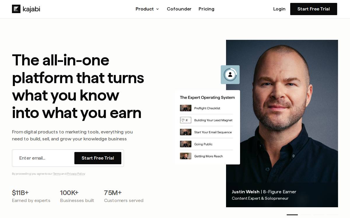 Kajabi website preview