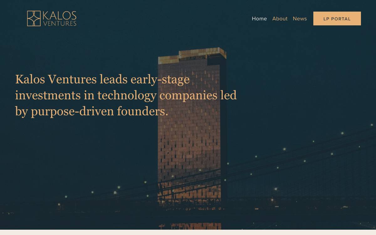 Kalos Ventures website preview