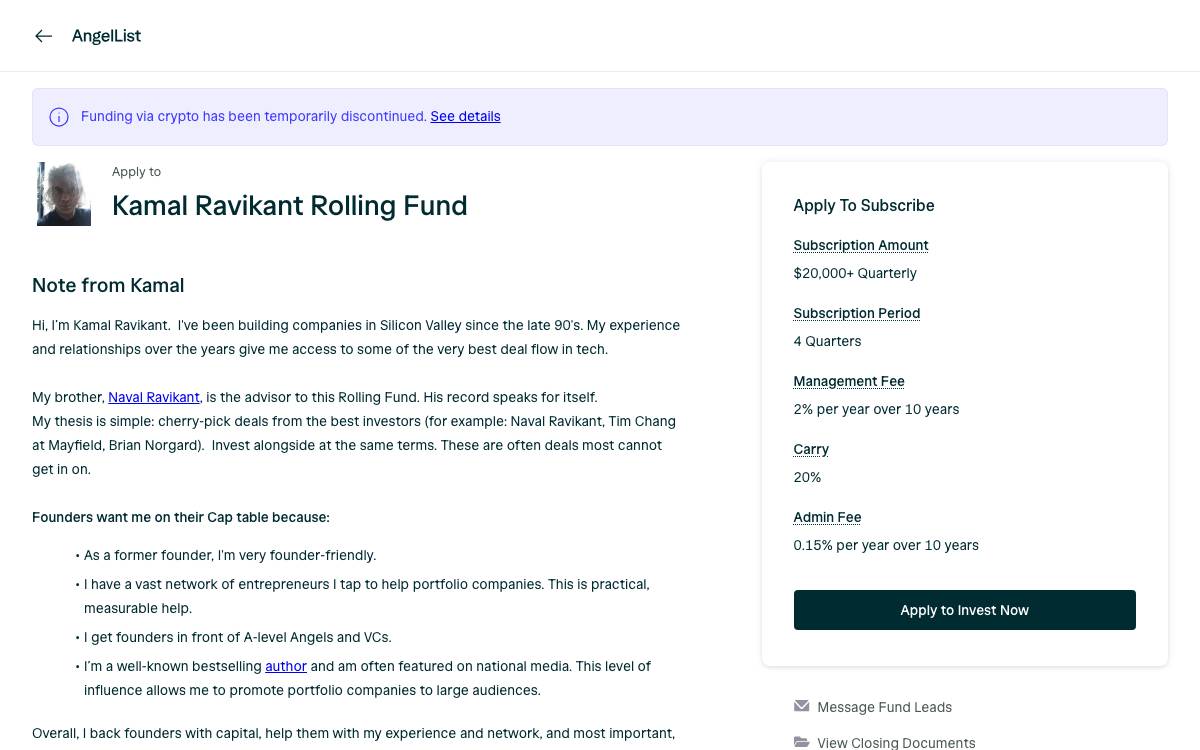 Kamal Ravikant Capital website preview