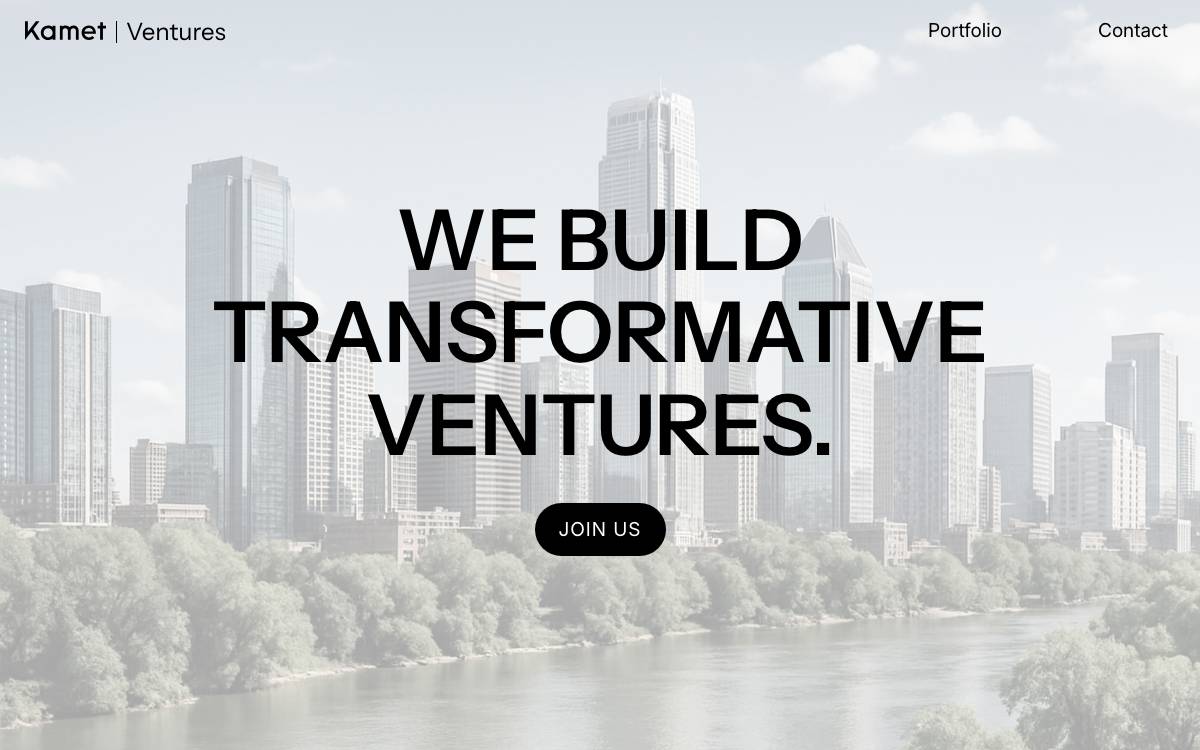 Kamet Ventures website preview