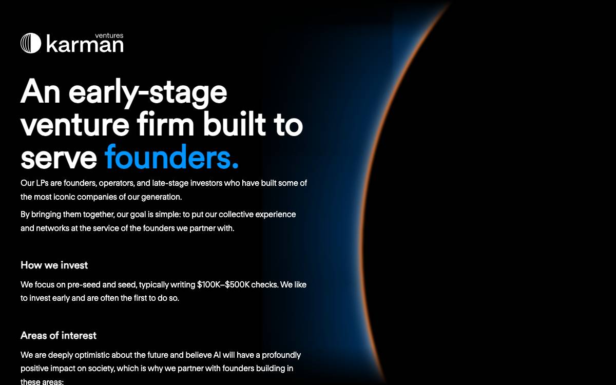 Karman Ventures website preview