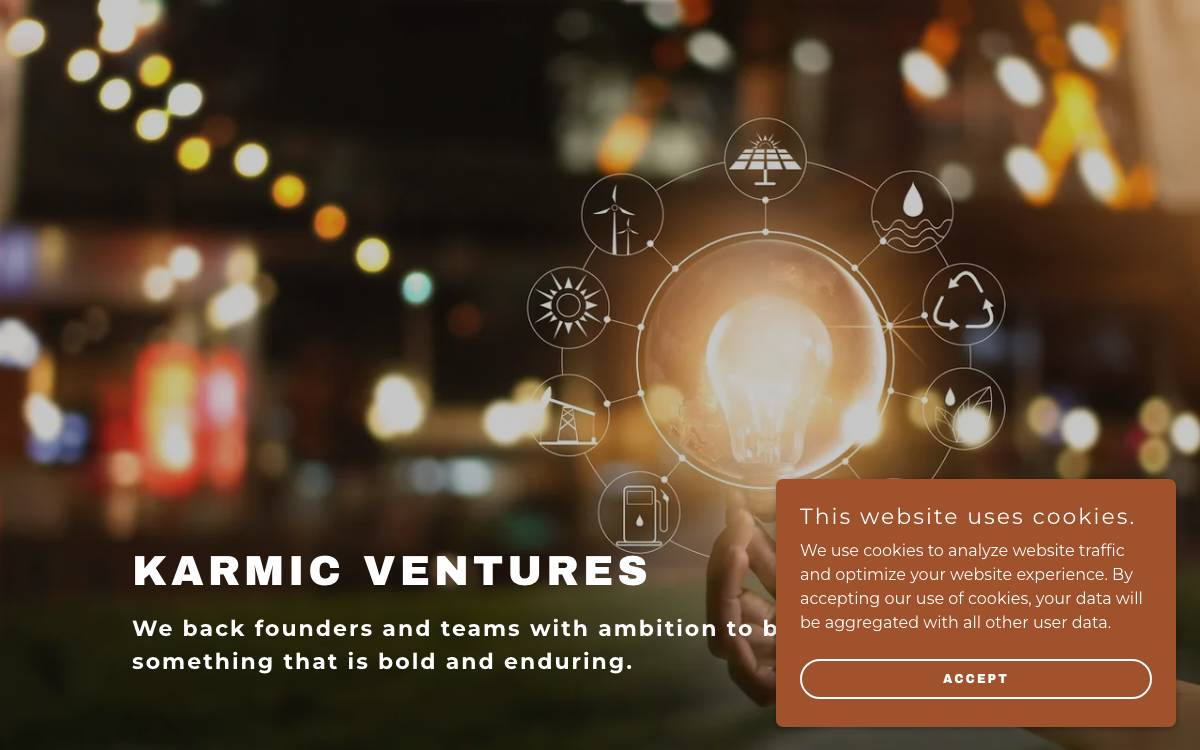 Karmic Ventures website preview