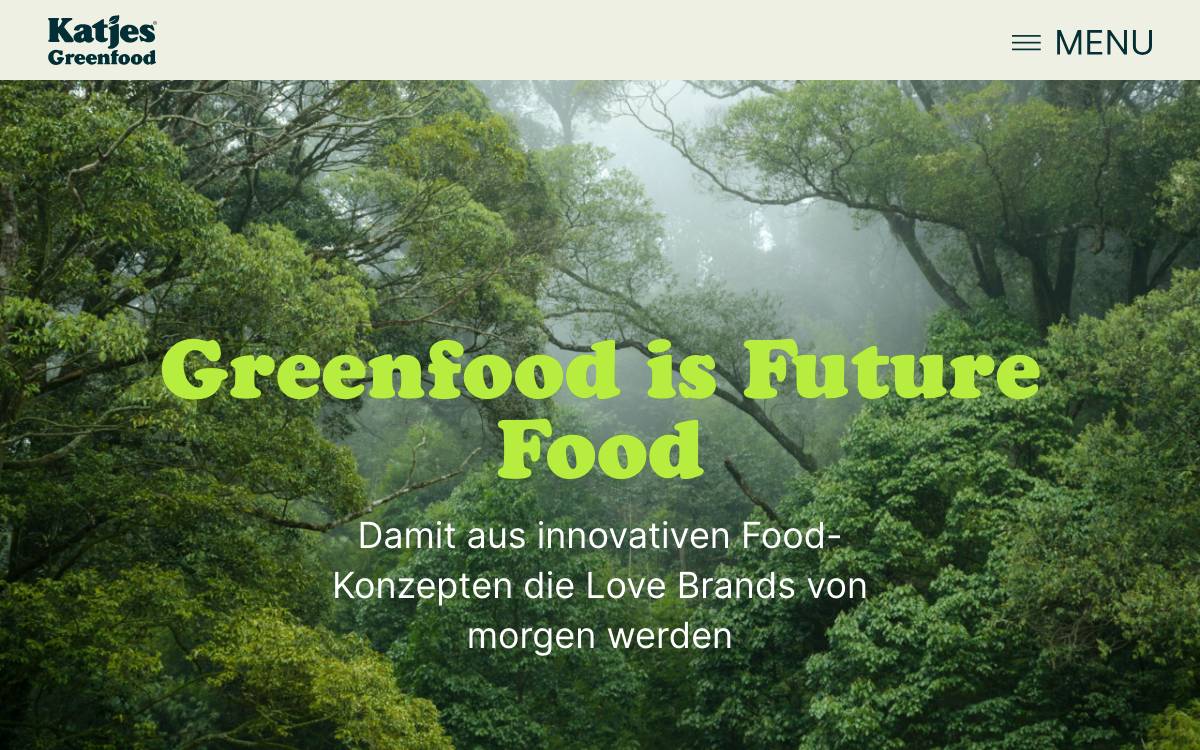 Katjes Greenfood website preview