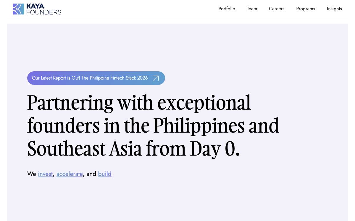 Kaya Founders website preview