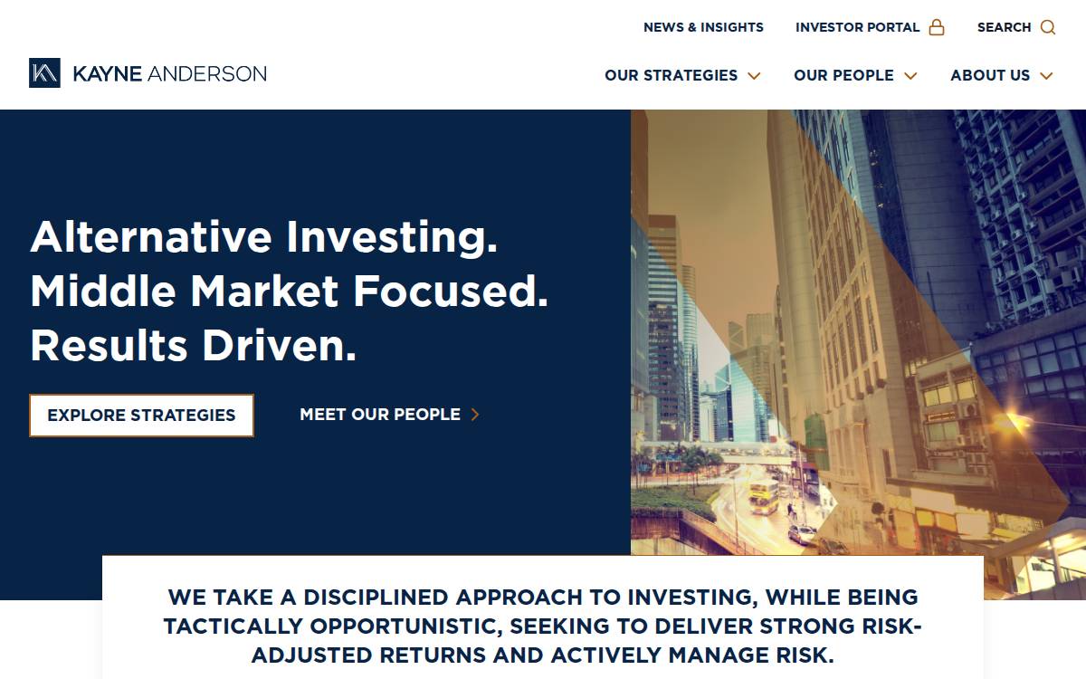 Kayne Anderson Capital Advisors website preview