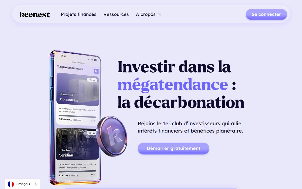 Keenest website preview