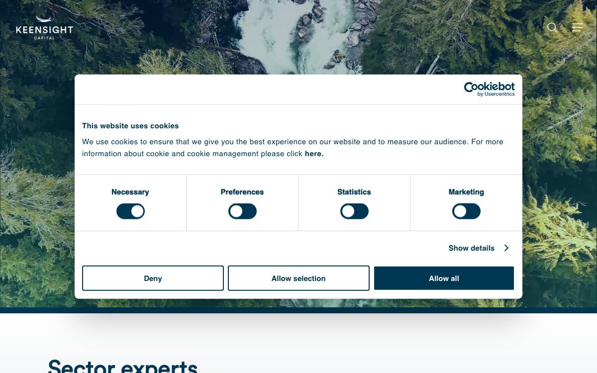 Keensight Capital website preview