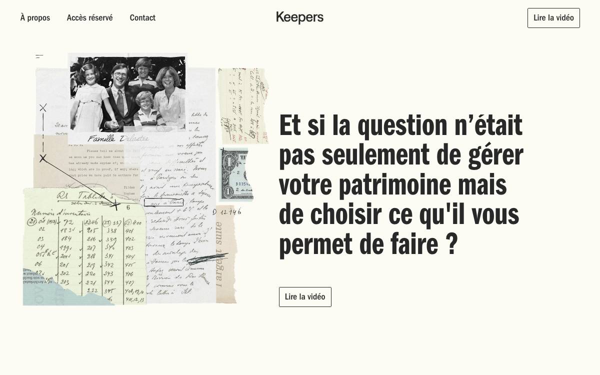 Keepers website preview
