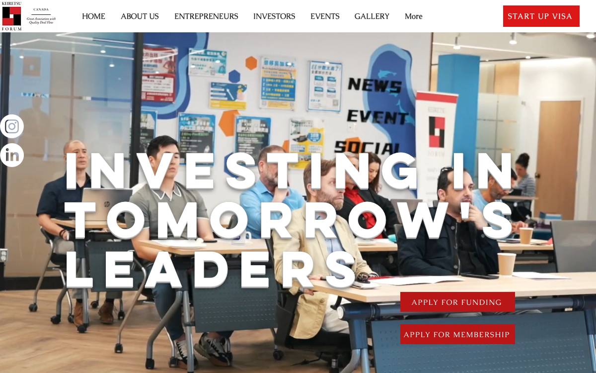 Keiretsu Forum Canada website preview