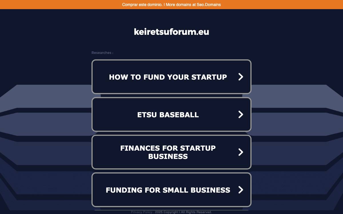 Keiretsu Forum Europe website preview