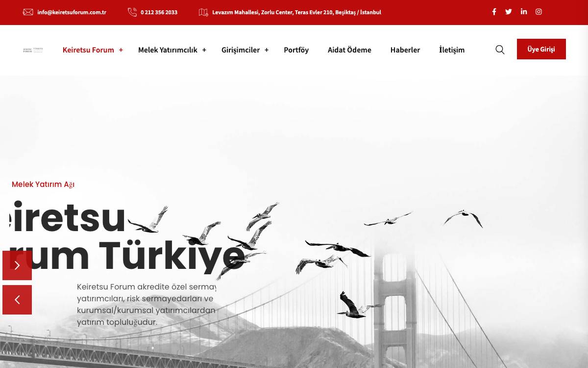 Keiretsu Forum Turkey website preview