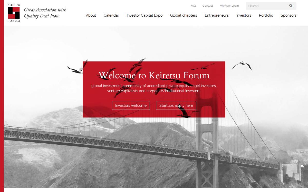 Keiretsu Forum website preview