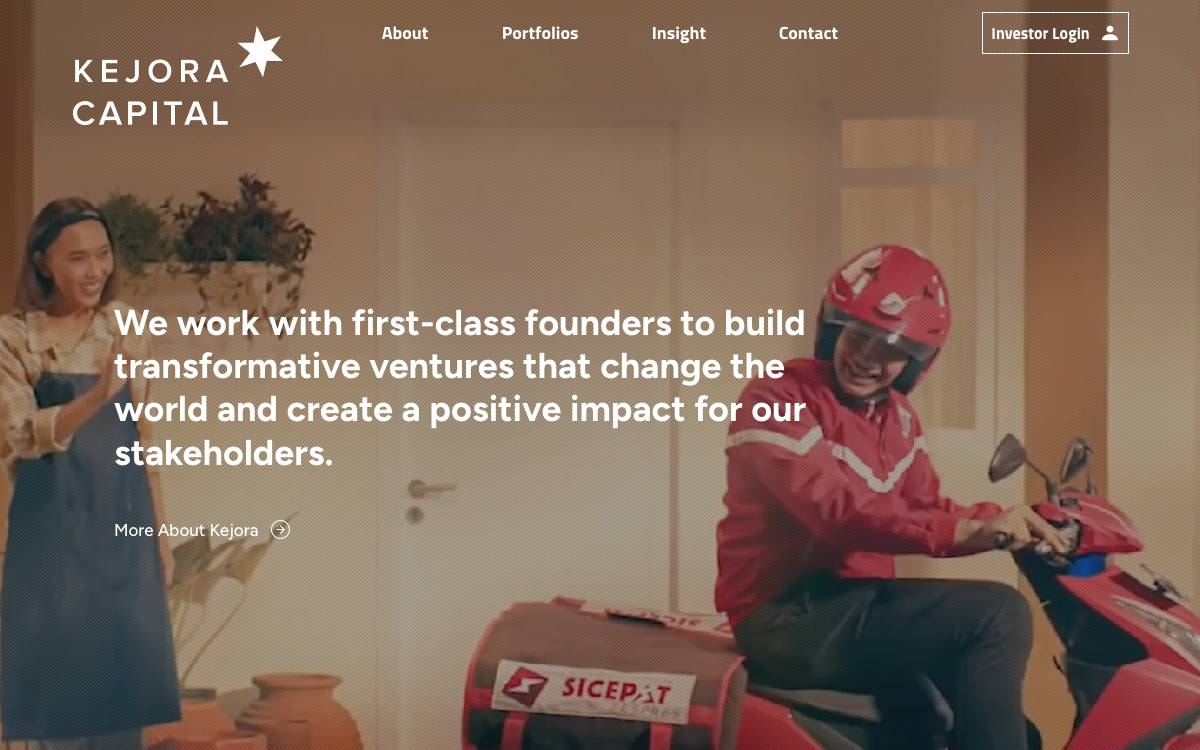 Kejora Capital website preview