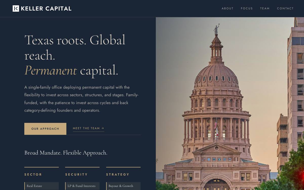 Keller Capital website preview