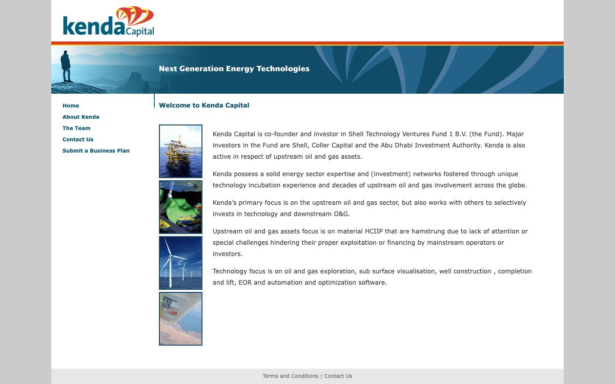 Kenda Capital B.V. website preview