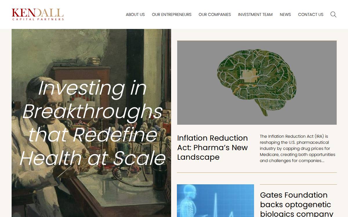 Kendall Capital Partners website preview