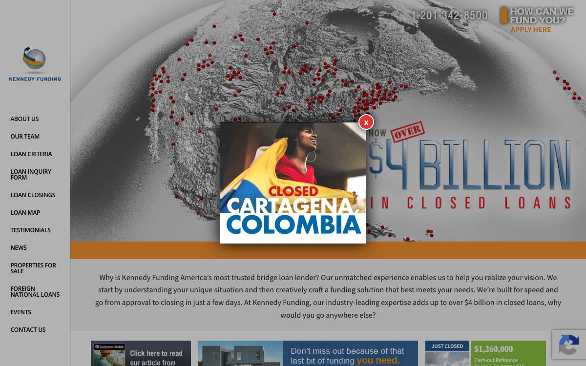 Kennedy Funding website preview