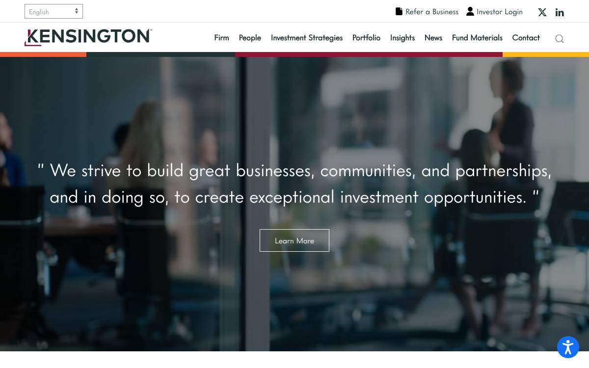 Kensington Capital Partners Limited website preview
