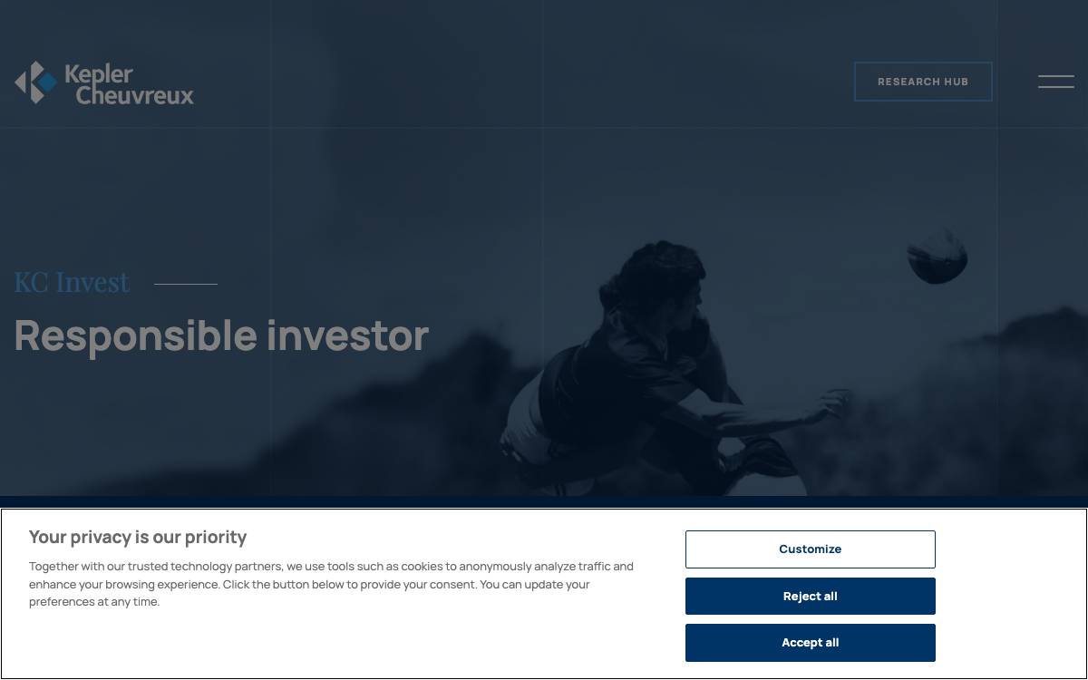 Kepler Cheuvreux Invest website preview