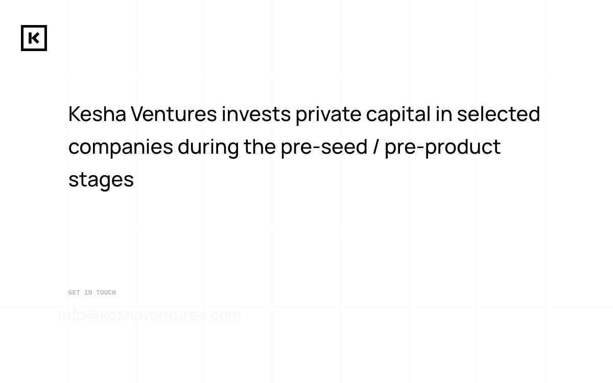 Kesha Ventures website preview
