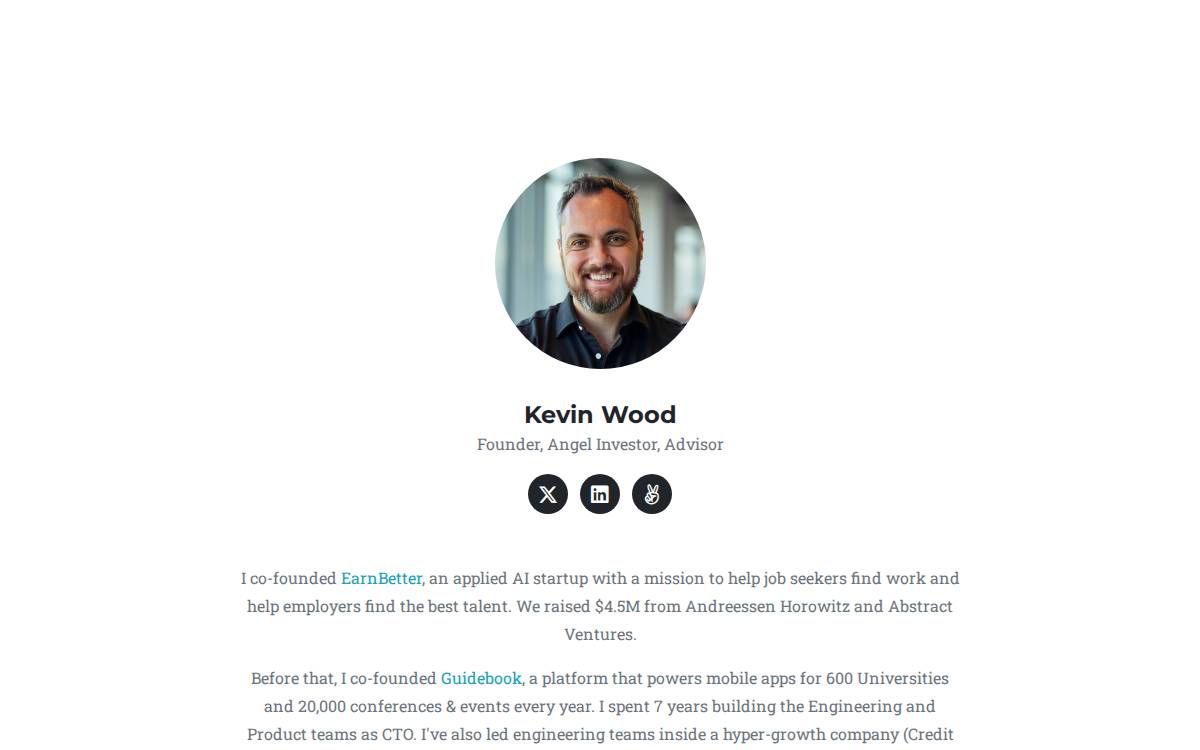 Kevin T Wood website preview