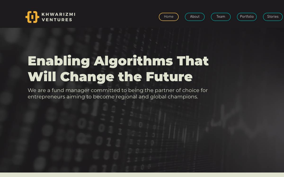 Khwarizmi Ventures website preview
