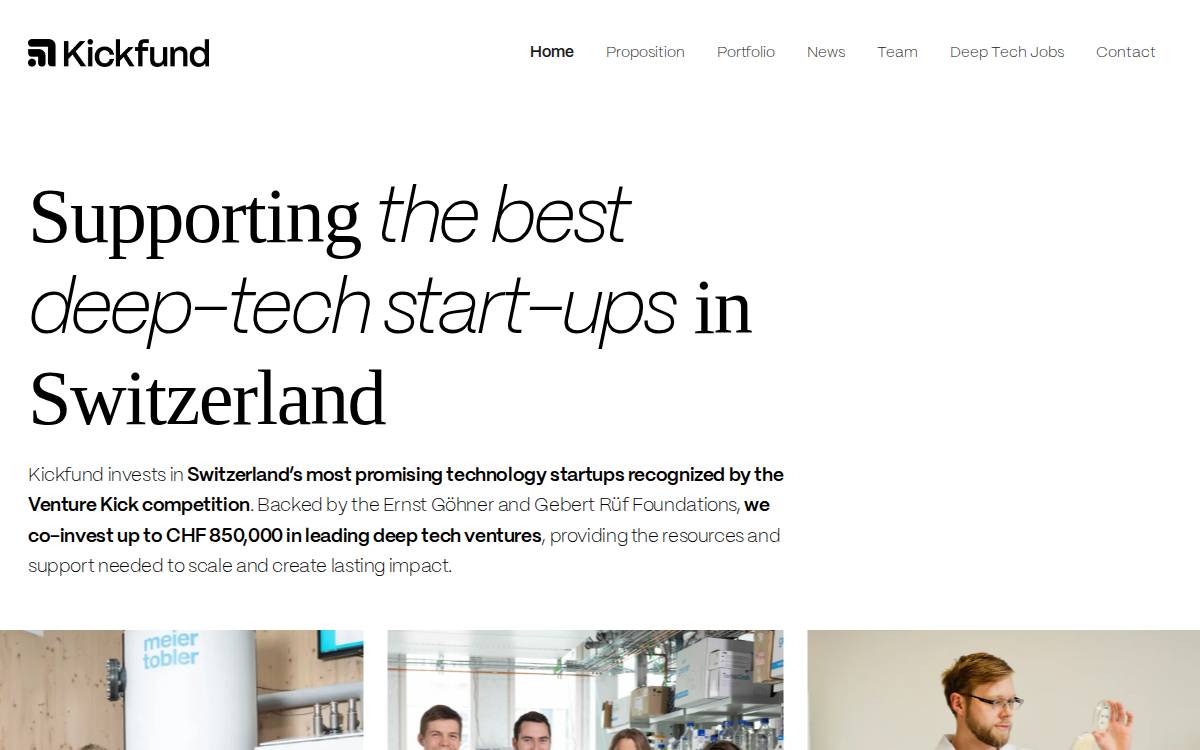 Kickfund website preview