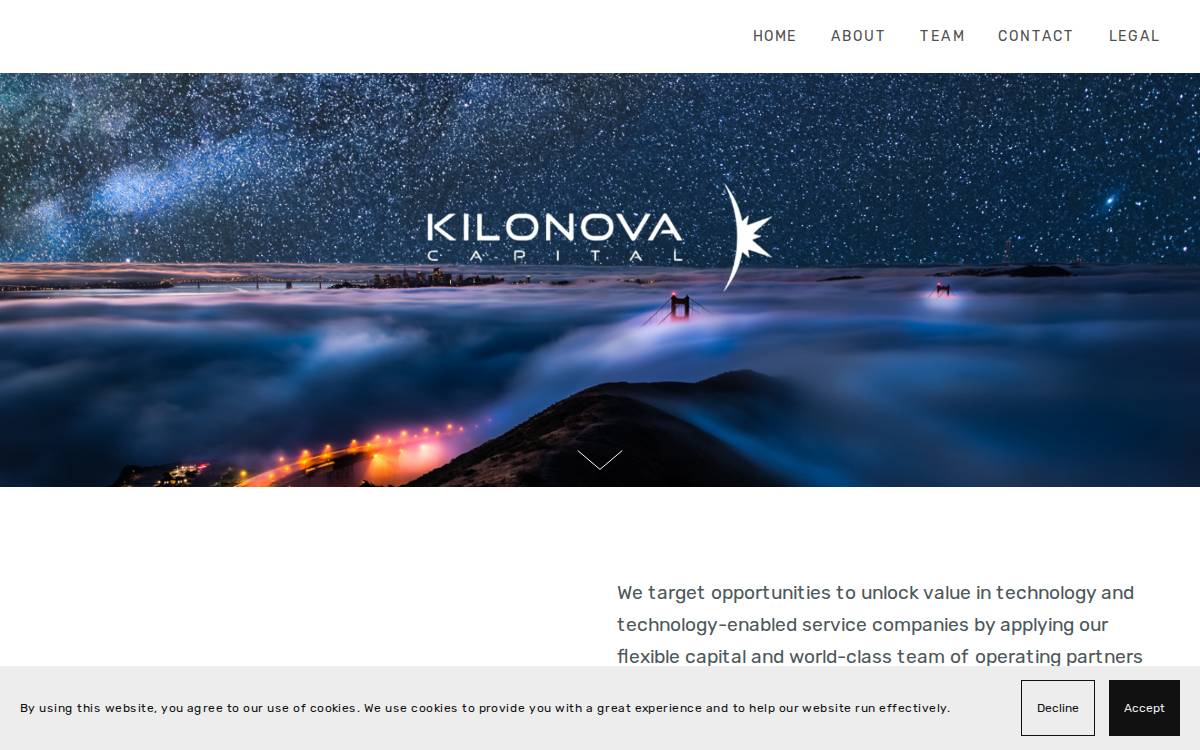 Kilonova Capital website preview