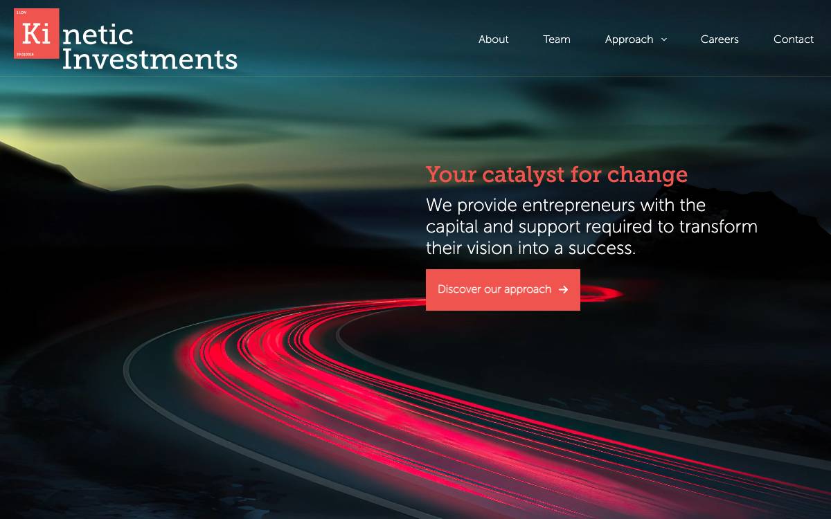 Kinetic Investments website preview