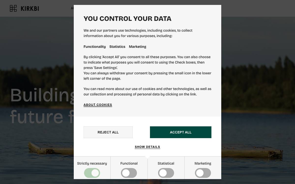 KIRKBI website preview