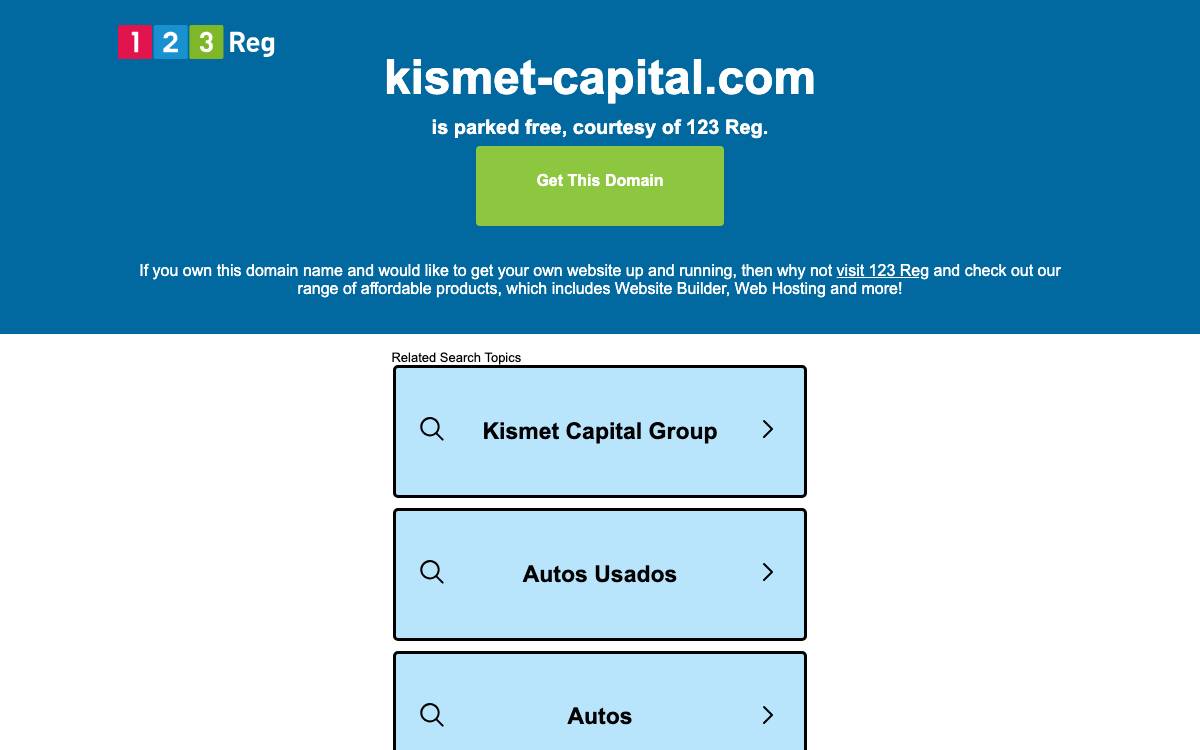 Kismet Capital Group website preview
