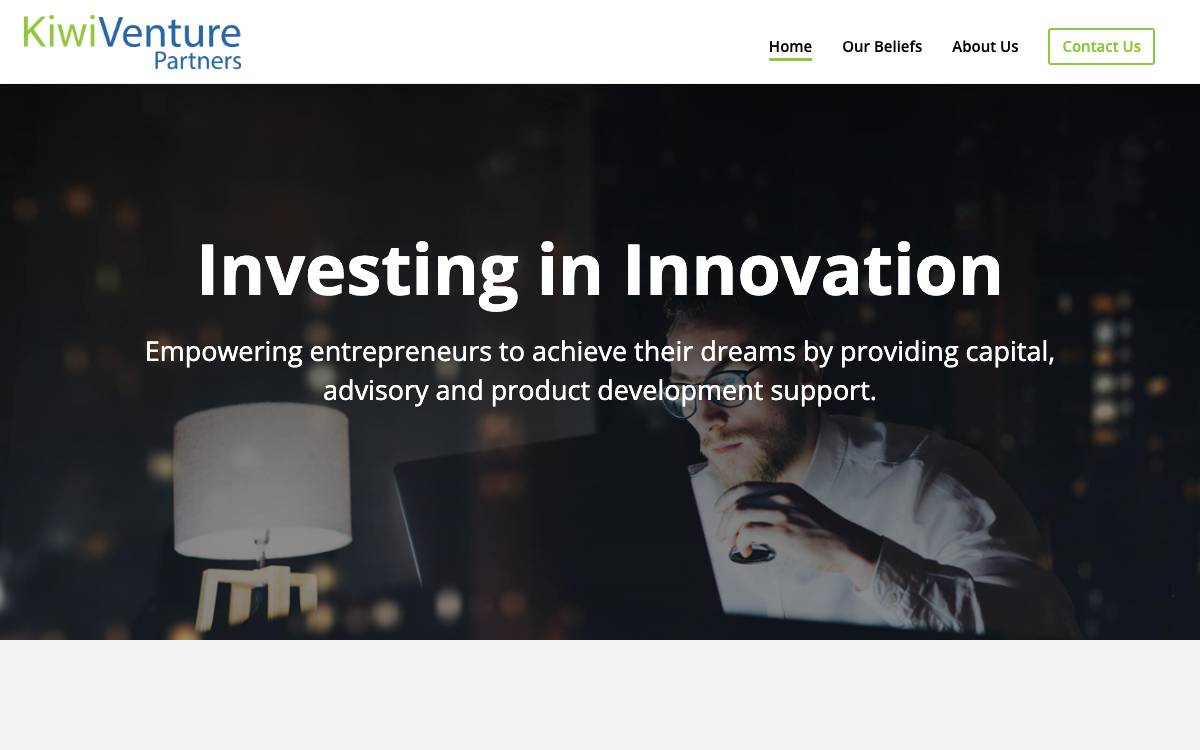 KiwiVenture Partners website preview