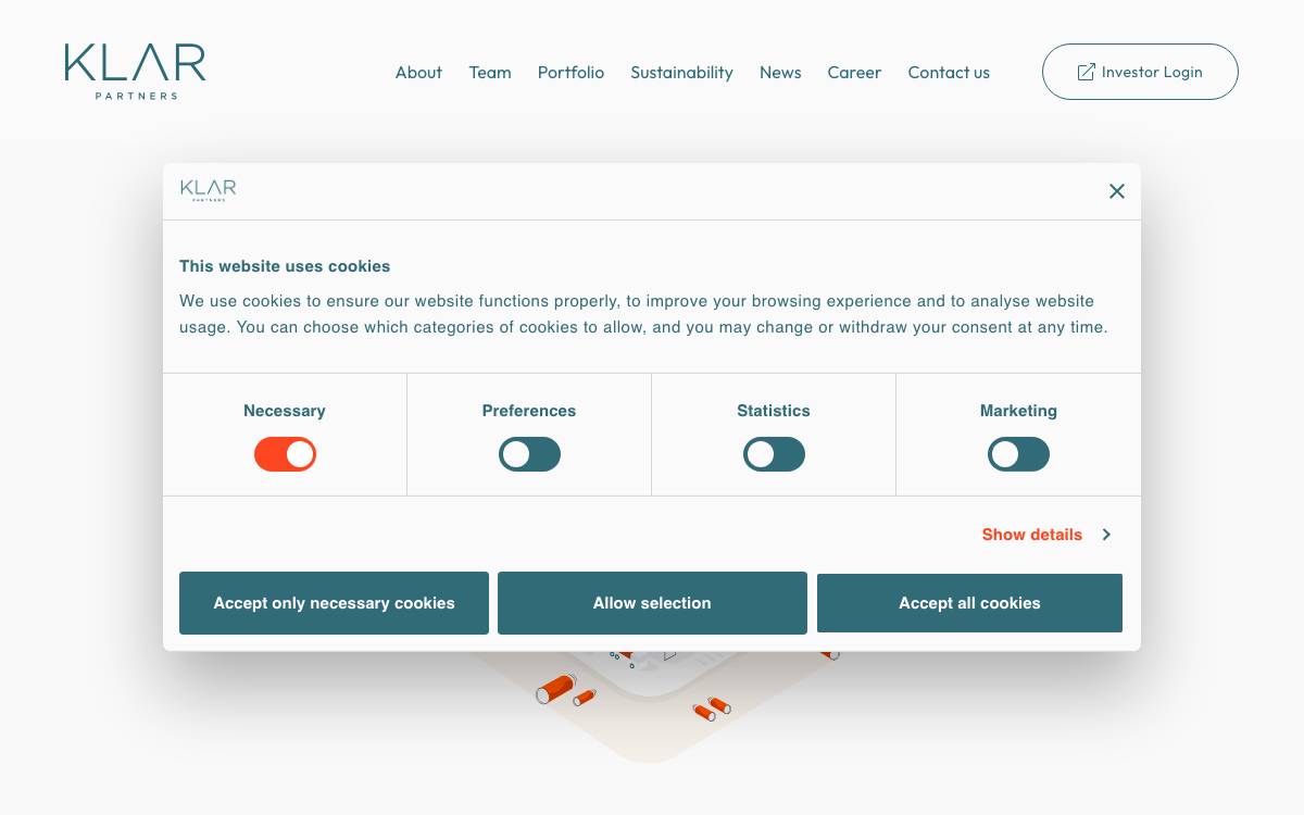 Klar Partners website preview