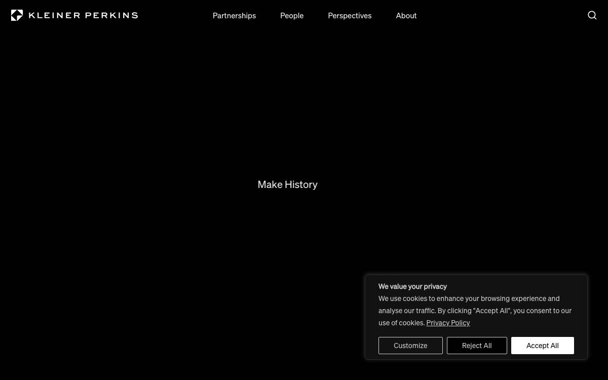 Kleiner Perkins website preview