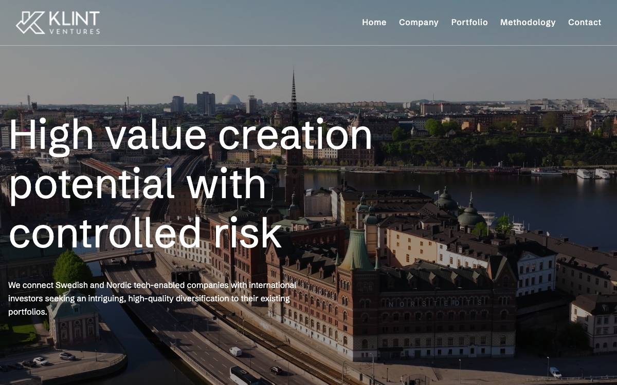 Klint Ventures website preview