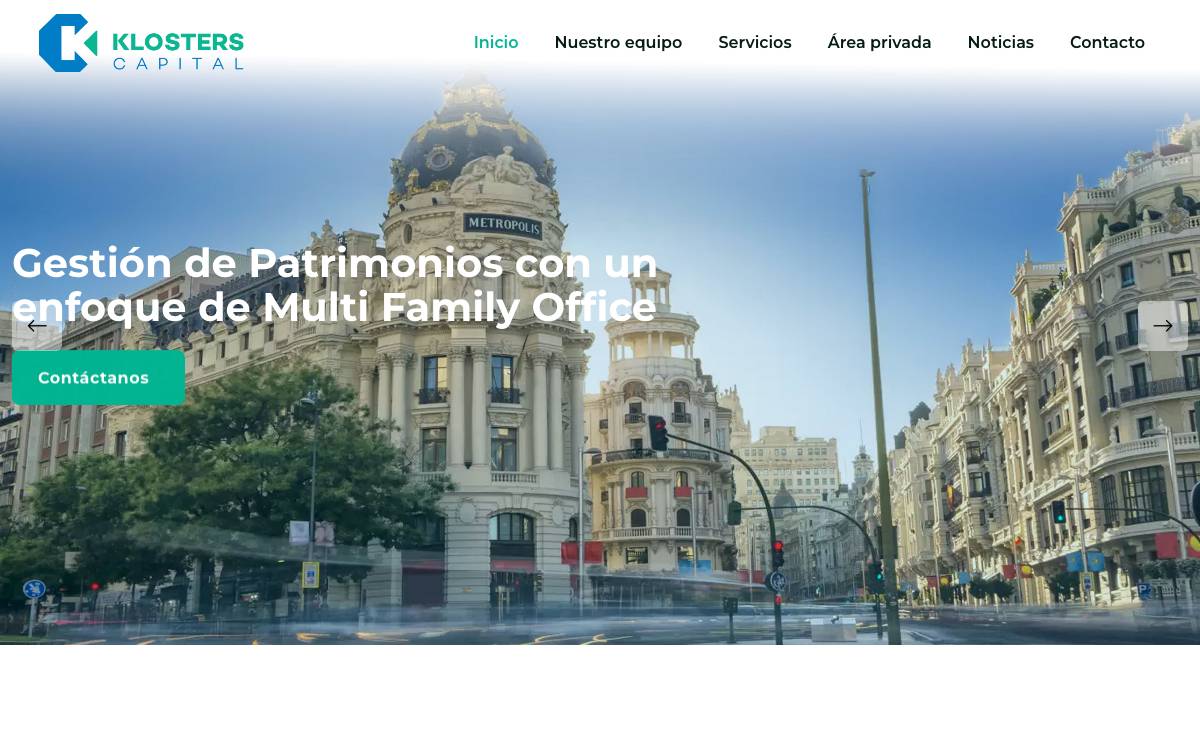 Klosters Capital España website preview