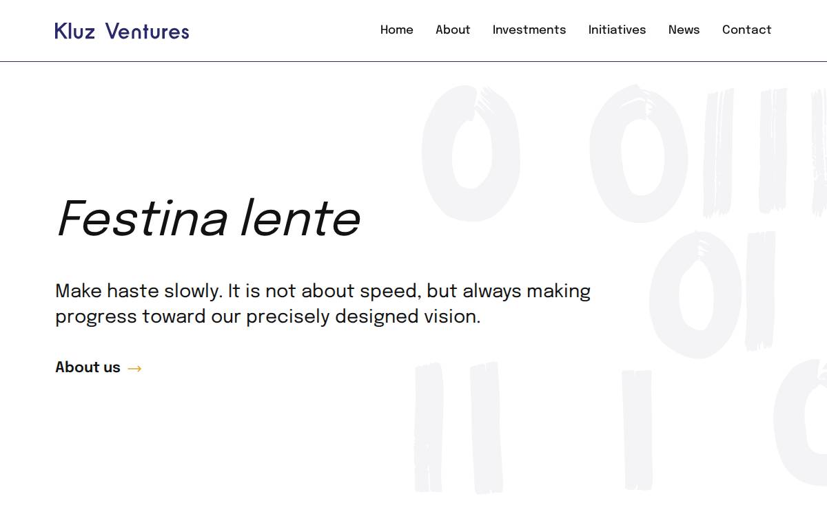 Kluz Ventures website preview
