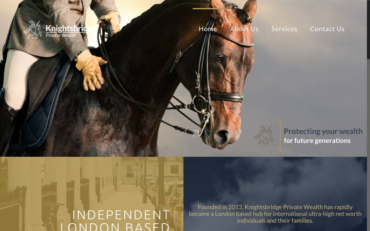 Knightsbridge Private Wealth website preview