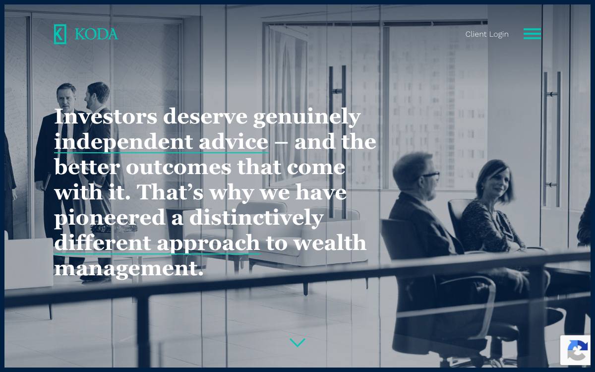Koda Capital website preview