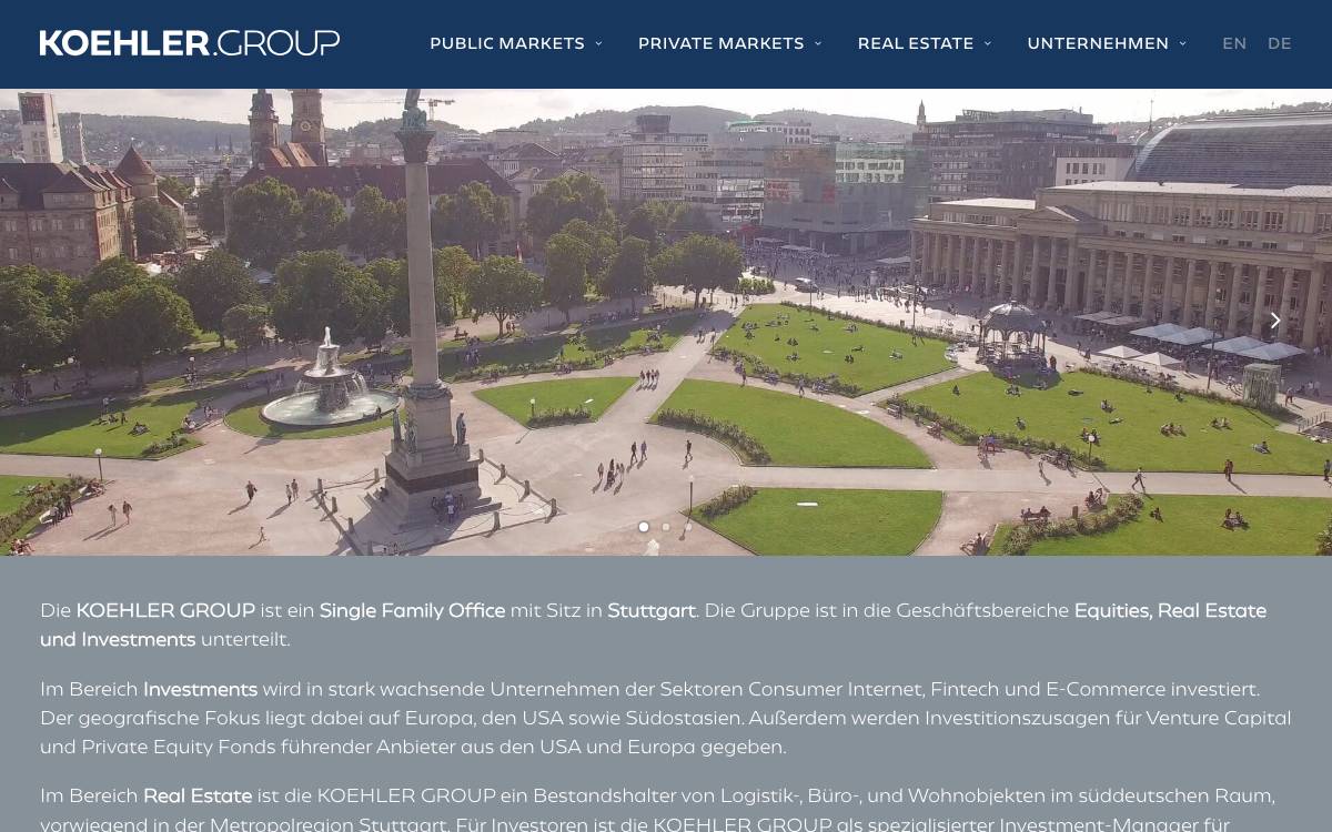KOEHLER.GROUP Holding GmbH website preview